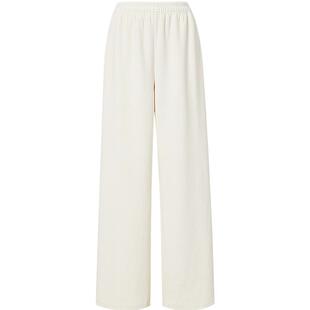 红袖outlets2024冬季新款女装肌理感松紧中腰加厚长裤