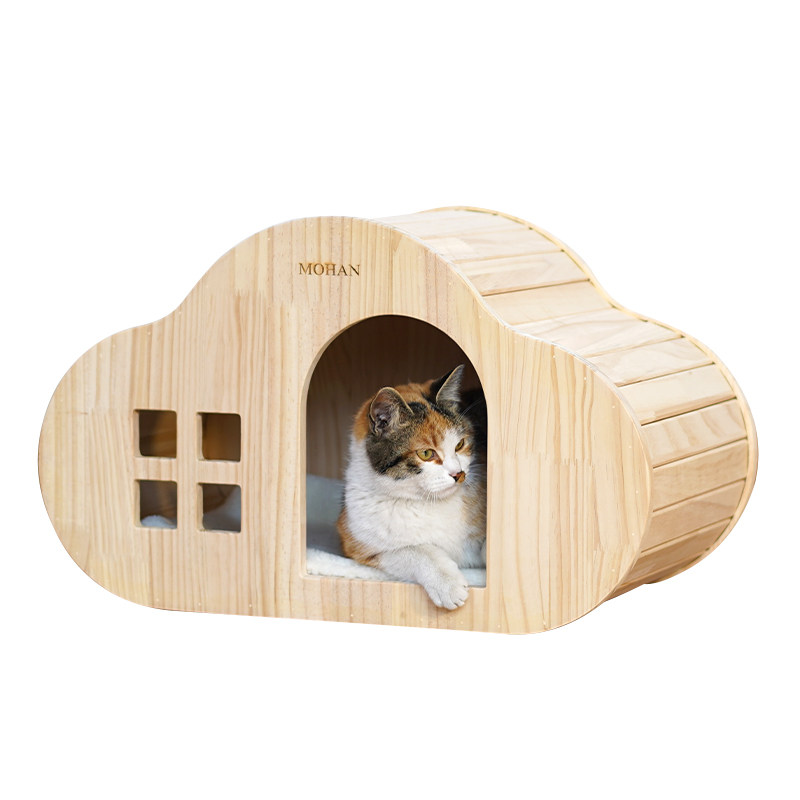 大猫窝原创设计猫房子壁挂实木