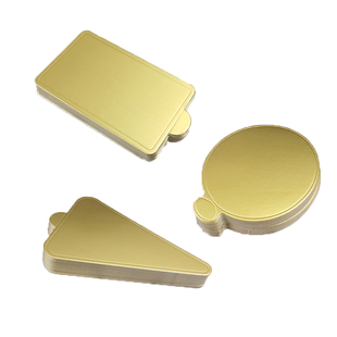 三角形慕斯底托蛋糕托底垫千层蛋糕垫片小金卡纸托慕斯蛋糕切件垫