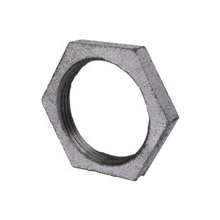 玛钢镀锌铁根母紧固螺母根母DN15-DN100水暖玛钢管件4分锁母一寸