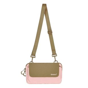 Qminica山系便携斜挎包轻量户外旅游证件收纳单肩包磁吸扣护照包