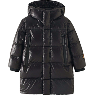 雅鹿2025新款儿童御寒加厚羽绒服过膝长款男女童宝宝大童冬季外套