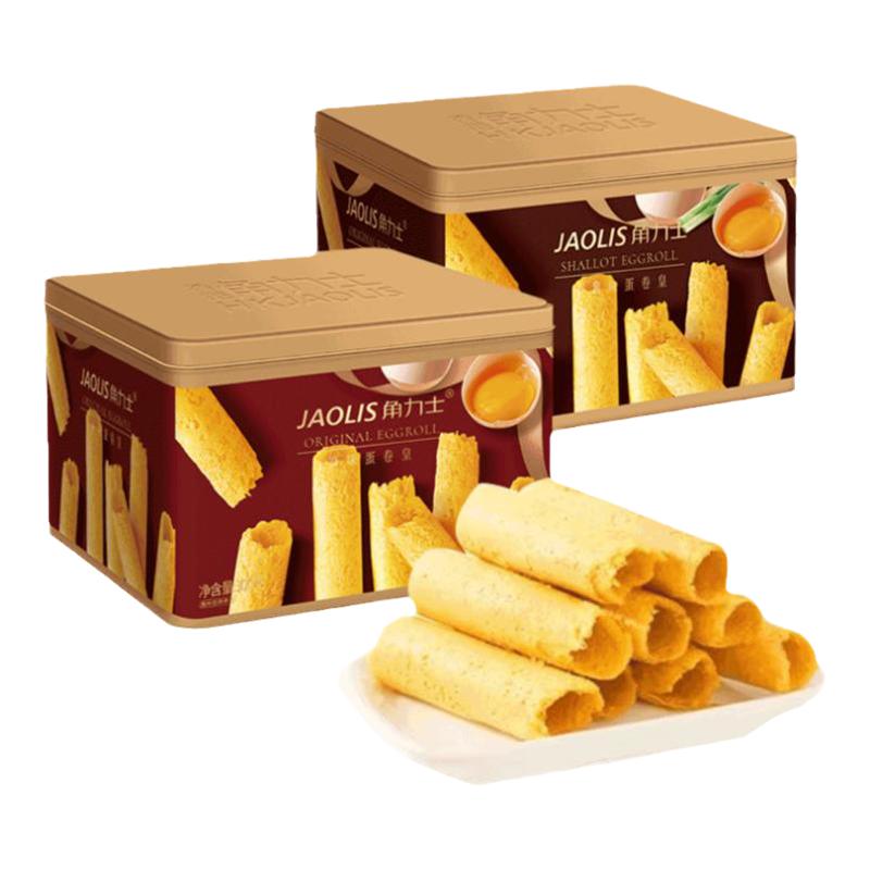 角力士蛋卷原味黄油300g礼盒装香港饼干零食中秋节送礼福利团购