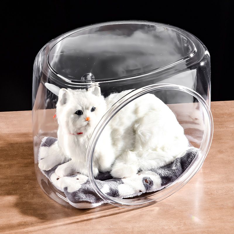 跨境透明太空舱猫窝半封闭窝透气屋式猫猫笼宠物通用树洞四季防潮