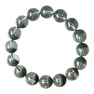 PLSTONE普琳丝天然水晶珍藏级巴西绿幽灵聚宝盆手链手串女男