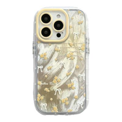 适用苹果iPhone羽纱碎花手机壳