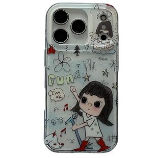 日系卡通涂鸦动漫女孩小玉适用苹果17Promax手机壳iphone16pro新款15pro小众13女14pro硅胶17pro创意16pm全包