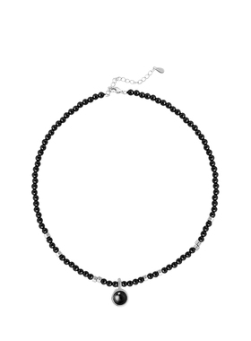 【立享88折】原创正品NEVERFAR「回响」系列黑玛瑙串珠项链女