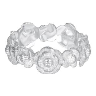 CINNLER【晚山茶呓语】拉丝设计戒指925纯银花环高级感生日礼物