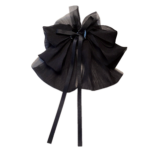 法式温柔气质蝴蝶结飘带抓夹显脸小后脑勺盘发发夹鲨鱼夹发饰夹子