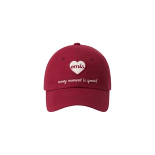 韩国代购emis2025爱心新款鸭舌帽学院风大头围显脸小百搭帽子女