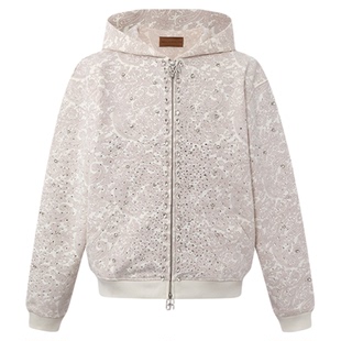 BIRTH OF ROYAL CHILD.BORC 【丁程鑫同款】腰果花珍珠拉链帽衫男