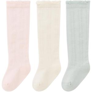 全棉时代婴儿袜子宝宝保暖秋季儿童袜子新生婴幼儿长袜纯棉长筒袜