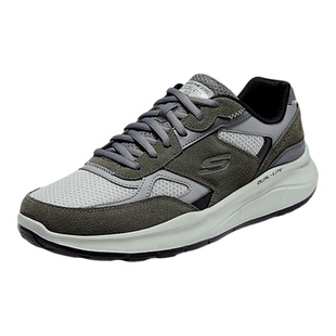 Skechers/斯凯奇新款秋季男鞋厚底板鞋轻便运动休闲鞋男士网面鞋