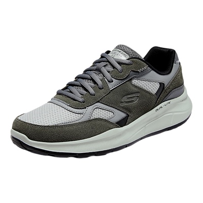 Skechers/斯凯奇新款秋季男鞋厚底板鞋轻便运动休闲鞋男士网面鞋
