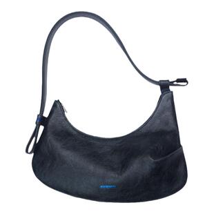ADERERROR 24SS Hobo 单肩包时尚蓝色标志幸运饼形状牛皮托特包