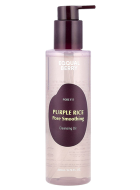 EQQUALBERRY,Purple Rice Pore Smoothing, Cleansing Oil , 6.76