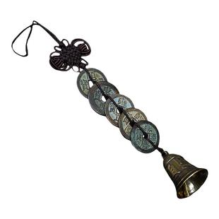 五帝钱真品葫芦铜铃挂件铜钱古币门对门镇宅铃铛化解五黄家居客厅