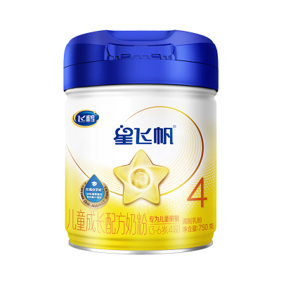 保价】直播秒杀】飞鹤星飞帆4段奶粉婴儿四段3-6岁750g*6罐官方