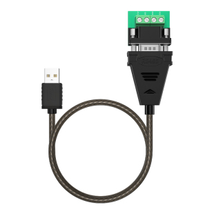 帝特USB转485串口线DC5V输出DB9针转换器工业级通讯模块IOT5072