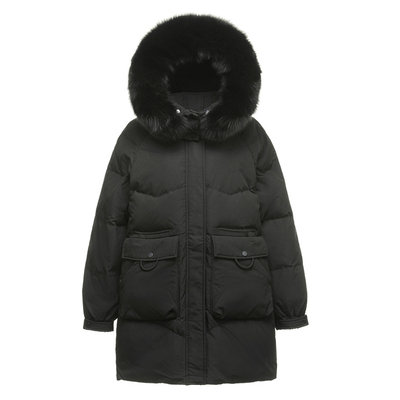 特大码中长款羽绒服女显瘦厚外套