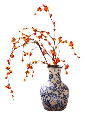 高枝南蛇藤插花装饰酒店干花