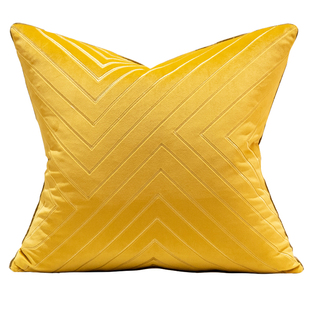 现代简约沙发抱枕绒面客厅枕头靠垫床头大靠背纯色靠枕腰枕套内芯