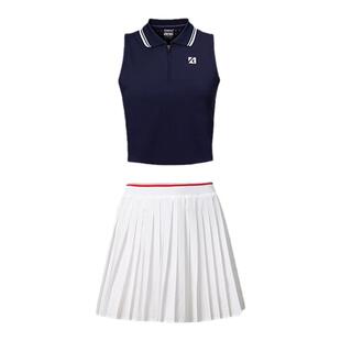 Kawasaki川崎羽毛球服女款短款背心短袖短裙网球裙运动套装小蛮腰