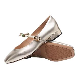 星期六女鞋2026春款玛丽珍鞋法式粗跟一字扣带浅口单鞋SSE1111057