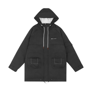 纺布者潮胖大码男装冬季长款宽松休闲大码羽绒服男潮胖子保暖外套