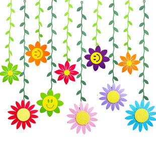 幼儿园教室走廊环境布置材料墙面创意装饰店铺空中吊饰挂饰悬挂物