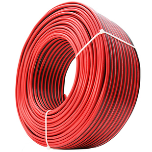 rvb红黑双并线平行线2芯0.3 0.5平方软电子线喇叭led灯双色电源线