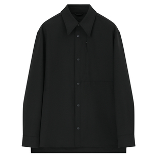 【LLEXP】羊毛混纺抗皱垂感通勤简约夹克休闲廓形翻领长袖外套