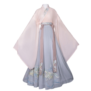 【如梦霓裳丨辰龙】原创生肖重工绣花情侣汉服男黑红交领襦裙广袖