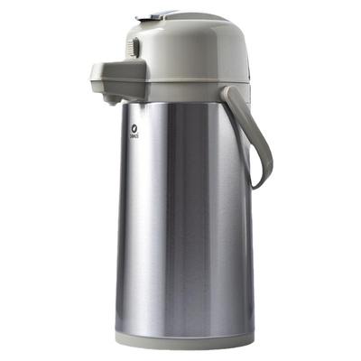 按压式不锈钢玻璃内胆保温热水壶