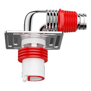 洗衣机下水管地漏专用接头方形地盖三通排水地面防溢水防臭二合一