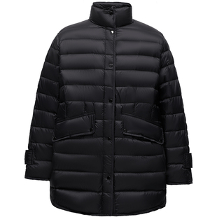 LINC金羽杰羽绒服女款春季新款衬衫式轻薄羽绒服女外套上衣6045