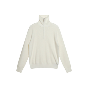 FUNKYFUN 2025AW 黑白色宽松半拉链高领针织厚实质感长袖男女毛衣