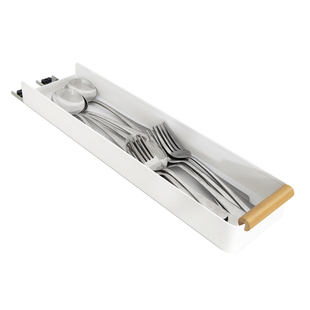 勺子铲子置物架抽拉式橱柜内抽屉式拉篮厨房极窄柜刀叉勺收纳架子