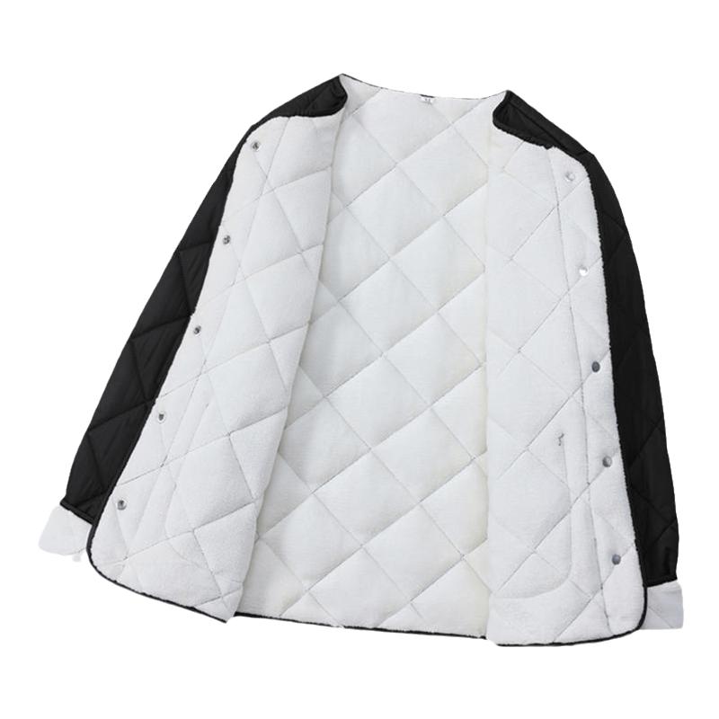 加绒加厚内胆棉衣女短款秋冬季棉服贴身内穿小棉袄圆领百搭小外套