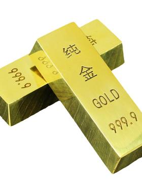 实心黄铜样品金条金砖仿真道具