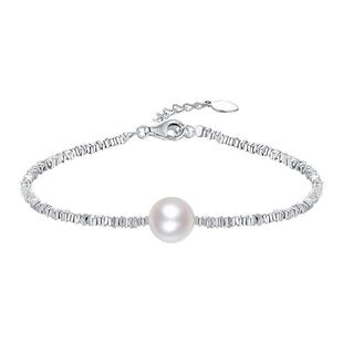 情人节TSL谢瑞麟碎碎银系列淡水珍珠手链925银手饰BE665