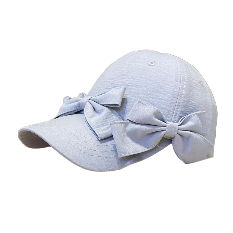 韩系甜美蝴蝶结棒球帽女夏季户外