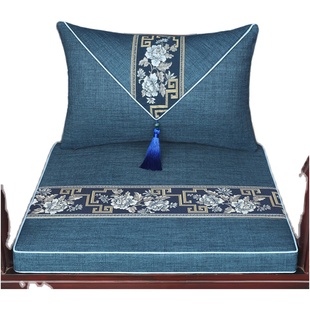 红木沙发坐垫新中式圈椅太师椅餐椅茶椅垫四季通用棕垫防滑定制