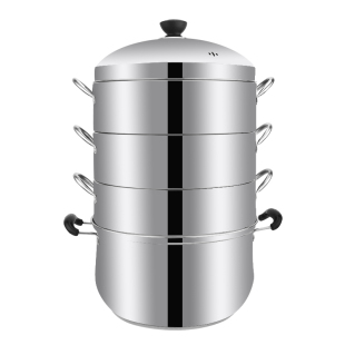 加厚不锈钢蒸锅不串味原味蒸饭锅多层节能蒸笼屉家用煤气灶通用