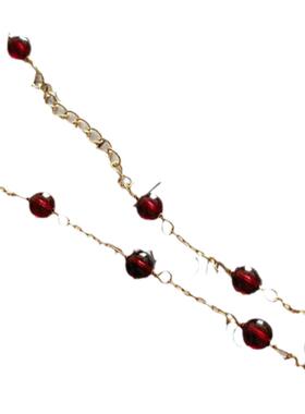 石榴石手链石榴石简约金手串女