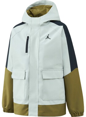 NIKE耐克大童jordan运动休闲梭织连帽夹克外套JD2542068GS-002