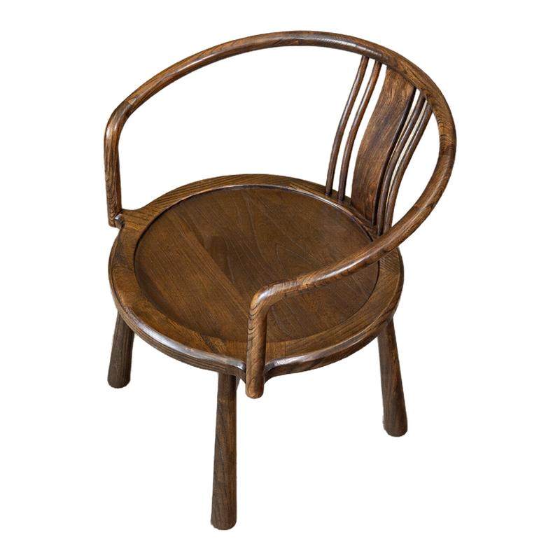 实木椅子休闲椅可旋转茶桌椅喝茶看书久坐不累古典圈椅