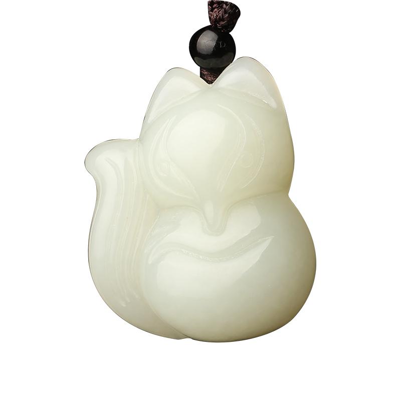 挂件狐狸玉石项链吊坠