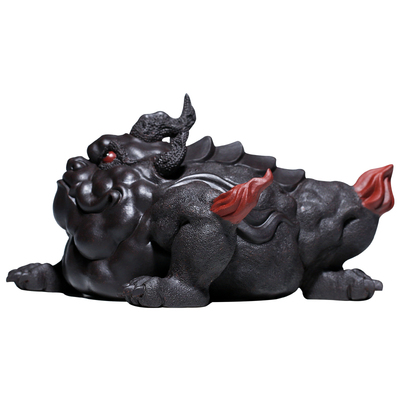 宜兴紫砂金蟾招财茶宠摆件纯手工